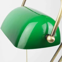 Giovanni Battista Banker Tischlampe aus Echt-Messing in Bronze* Schreibtischlampen|Glaslampen