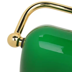 Giovanni Battista Banker Tischlampe Gold 24K aus Echt-Messing* Schreibtischlampen|Glaslampen