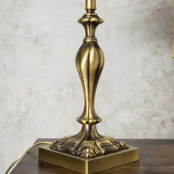 Clearance Giovanni Battista Bankerlampe 42,5 cm 2-flammig E27 Echt-Messing Zugschalter