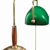 Giovanni Battista Bankerlampe Bronze Hell Handarbeit Art Déco* Glaslampen|Metall Lampen