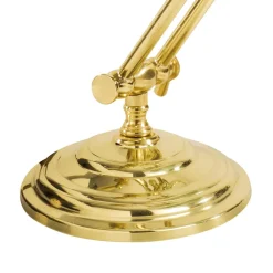 Outlet Giovanni Battista Bankerlampe Grün H: 35 cm verstellbar Echt-Messing Glas E14