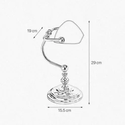 Giovanni Battista Bankerlampe Grün Messing massiv Glas 29 cm hoch schwenkbar* Tischlampen|Bürolampen