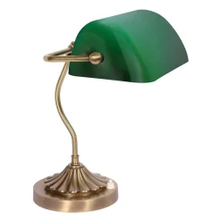 Hot Giovanni Battista Bankerlampe Messing massiv Glas Schreibtisch MINISTERO