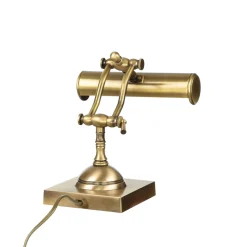 Giovanni Battista Bankerlampe Messing massiv verstellbar 26 cm E27* Schreibtischlampen|Metall Lampen