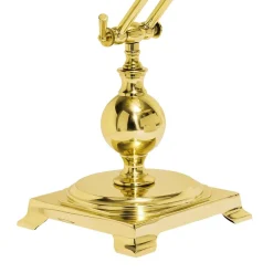 Giovanni Battista Bankerlampe Messing poliert E14 H: 43 cm Jugendstil* Tischlampen|Badezimmer Lampe