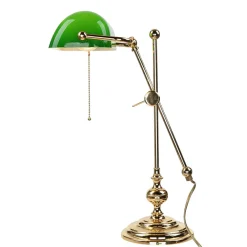 Best Giovanni Battista Bankerlampe Vergoldet 24 Karat aus Echt-Messing