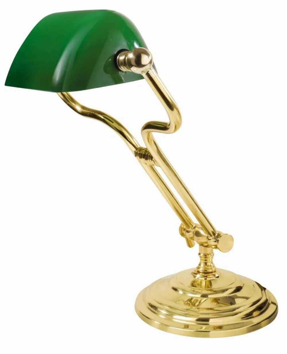 Clearance Giovanni Battista Bankerleuchte Gold 24K aus Echt Messing