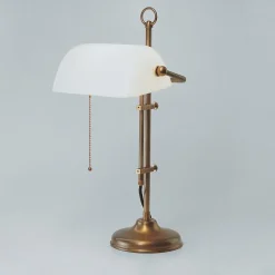 Online Berliner Messingleuchten Bankerleuchte W1 komplett aus Messing