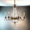 Elstead Barock Kronleuchter Kristall Ø69cm opulentes Design* Wohnzimmerlampen|Kristalllampen