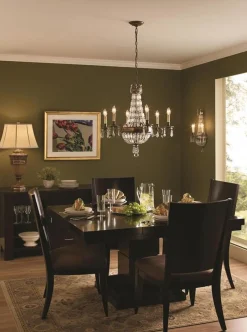 Elstead Barock Kronleuchter Kristall Ø69cm opulentes Design* Wohnzimmerlampen|Kristalllampen