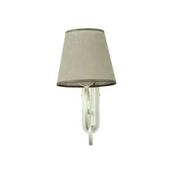 Discount Lamkur Beige Wandlampe Stoff Landhaus ABUELA Leuchte
