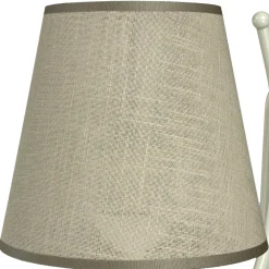 Discount Lamkur Beige Wandlampe Stoff Landhaus ABUELA Leuchte