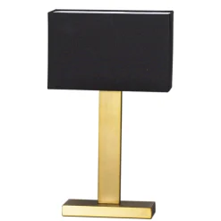 By Rydéns Beistelllampe Metall Stoff 47 cm E27 eckig in Messing Schwarz* Wohnzimmerlampen|Schlafzimmer Lampen