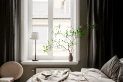 By Rydéns Beistelllampe Schwarz Weiß 68,5 cm E27 Metall Stoff Modern* Wohnzimmerlampen|Schlafzimmer Lampen