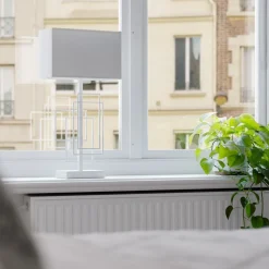 By Rydéns Beistelllampe Weiß 52 cm Stoff Metall E27 Kabelschalter* Wohnzimmerlampen|Schlafzimmer Lampen