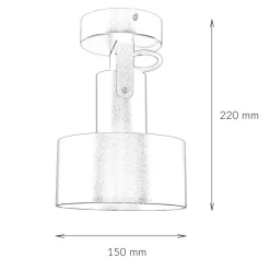 Sigma Besondere Spot Lampe Rif verstellbar Schwarz