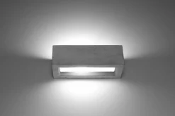 Sollux Beton Wandleuchte Up Down 30 cm eckig E27 Grau