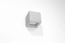 Clearance Sollux Betonlampe Wand eckig H: 12 cm klein Up Down indirekt