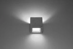 Clearance Sollux Betonlampe Wand eckig H: 12 cm klein Up Down indirekt