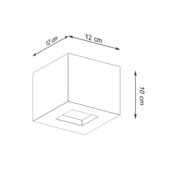 Clearance Sollux Betonlampe Wand eckig H: 12 cm klein Up Down indirekt