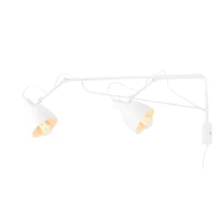 ALDEX Bewegliche Wandlampe Metall B:18 cm E27 mit Schalter* Wandleuchten|Badezimmer Lampe