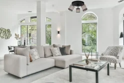 Best Belis Beweglicher Deckenspot blendarm Stoff Schwarz Beige E14