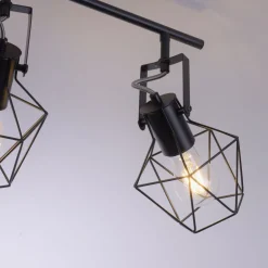 Hot Just Light Beweglicher Deckenspot Holz Metall 110 cm E27 Vintage