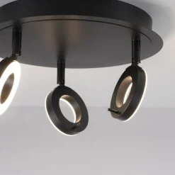 Outlet Paul Neuhaus Beweglicher LED Deckenstrahler Anthrazit IP44 Ø33,5 cm