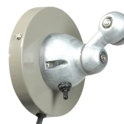 Steinhauer Beweglicher Wandspot mit Stecker in Grün Silber T:29 cm* Spots|Wandleuchten