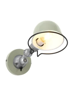 Steinhauer Beweglicher Wandspot mit Stecker in Grün Silber T:29 cm* Spots|Wandleuchten