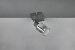 Trio Reality Beweglicher Wandstrahler Rauchglas Metall E14 T:15 cm* Flurlampen|Bürolampen