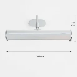 New Giovanni Battista Bilderleuchte Chrom 30cm Echt-Messing