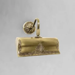 Giovanni Battista Bilderleuchte Jugendstil B: 19,5 cm in Bronze E14 Messing