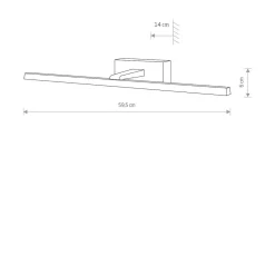 Nowodvorski bilderleuchte LED Schwarz 59,5 cm lang warmweiß 3000 K 13 W* Wohnzimmerlampen|Metall Lampen