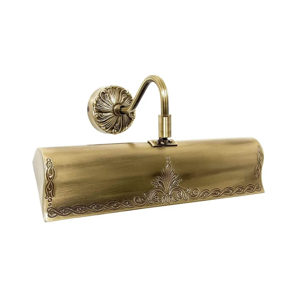 Giovanni Battista Bilderleuchte Messing B: 31 cm schwenkbar in Bronze E14* Wandleuchten|Badezimmer Lampe