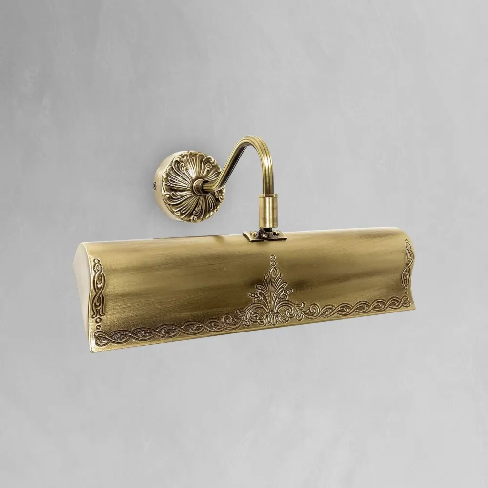 Giovanni Battista Bilderleuchte Messing B: 31 cm schwenkbar in Bronze E14* Wandleuchten|Badezimmer Lampe