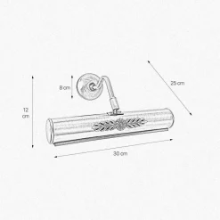 Clearance Giovanni Battista Bilderleuchte Messing B: 30 cm schwenkbar in Bronze E14