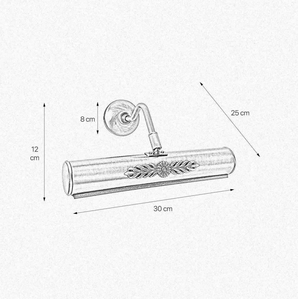 Clearance Giovanni Battista Bilderleuchte Messing B: 30 cm schwenkbar in Bronze E14