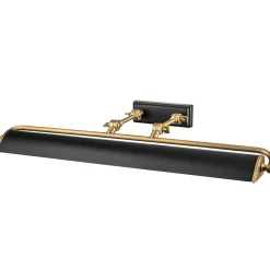 Outlet Elstead Bilderleuchte Schwarz Messing Antik verstellbar 70 cm PAIGE