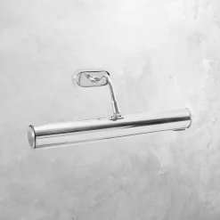 Giovanni Battista Bilderleuchte schwenkbar B: 40 cm Messing E14 in Silber* Wandleuchten|Badezimmer Lampe