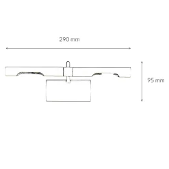 Outlet Easylight Bilderleuchte Weiß 2x G9 Metall Wand Wohnzimmer