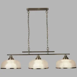 Sale Searchlight Billardleuchte Esstisch B: 99 cm in Messing antik 3x E27