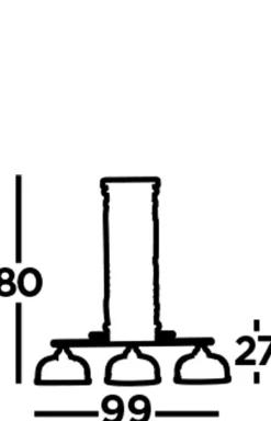 Sale Searchlight Billardleuchte Esstisch B: 99 cm in Messing antik 3x E27
