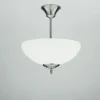 Outlet Berliner Messingleuchten Blendarme Deckenlampe in Nickel Messing Glas E27 Ø32 cm