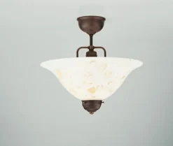 Clearance Berliner Messingleuchten Blendarme Deckenlampe Messing Antik Glas Marmor Ø35 cm