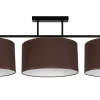 Online Belis Blendarme Deckenlampe Stoff Schwarz Braun E27 L:100 cm