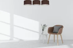 Online Belis Blendarme Deckenlampe Stoff Schwarz Braun E27 L:100 cm