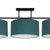 Belis Blendarme Deckenlampe Stoff Grün Weiß E27 3-flammig* Bürolampen|Wohnzimmerlampen