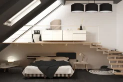 Belis Blendarme Deckenlampe Stoff Schwarz Weiß E27 3-flammig* Bürolampen|Wohnzimmerlampen