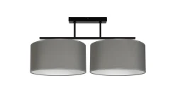 Belis Blendarme Deckenlampe Stoff Schwarz Graphit E27 L:70 cm* Wohnzimmerlampen|Stofflampen